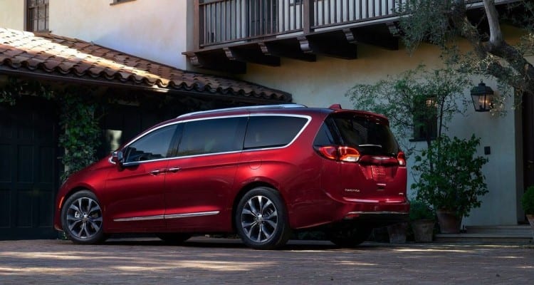 2017 Chrysler Pacifica Rear View Red