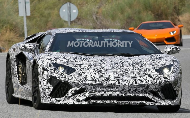 2018 Lamborghini Aventador Roadster Spy Shot 01