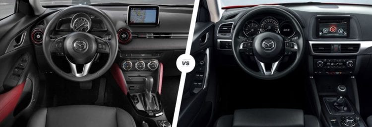 Mazda CX-3 vs CX-5 interior